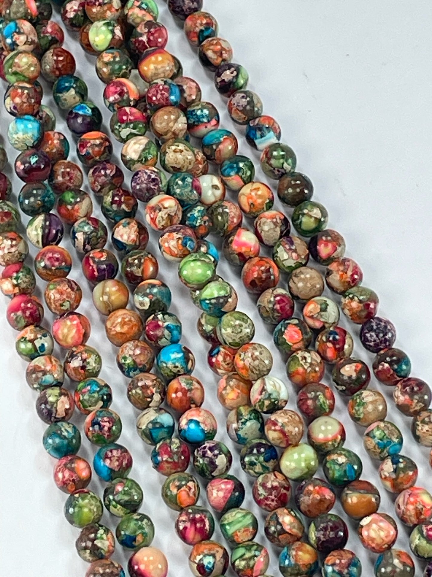 Mixed Impression Jasper 6mm, 16" strand