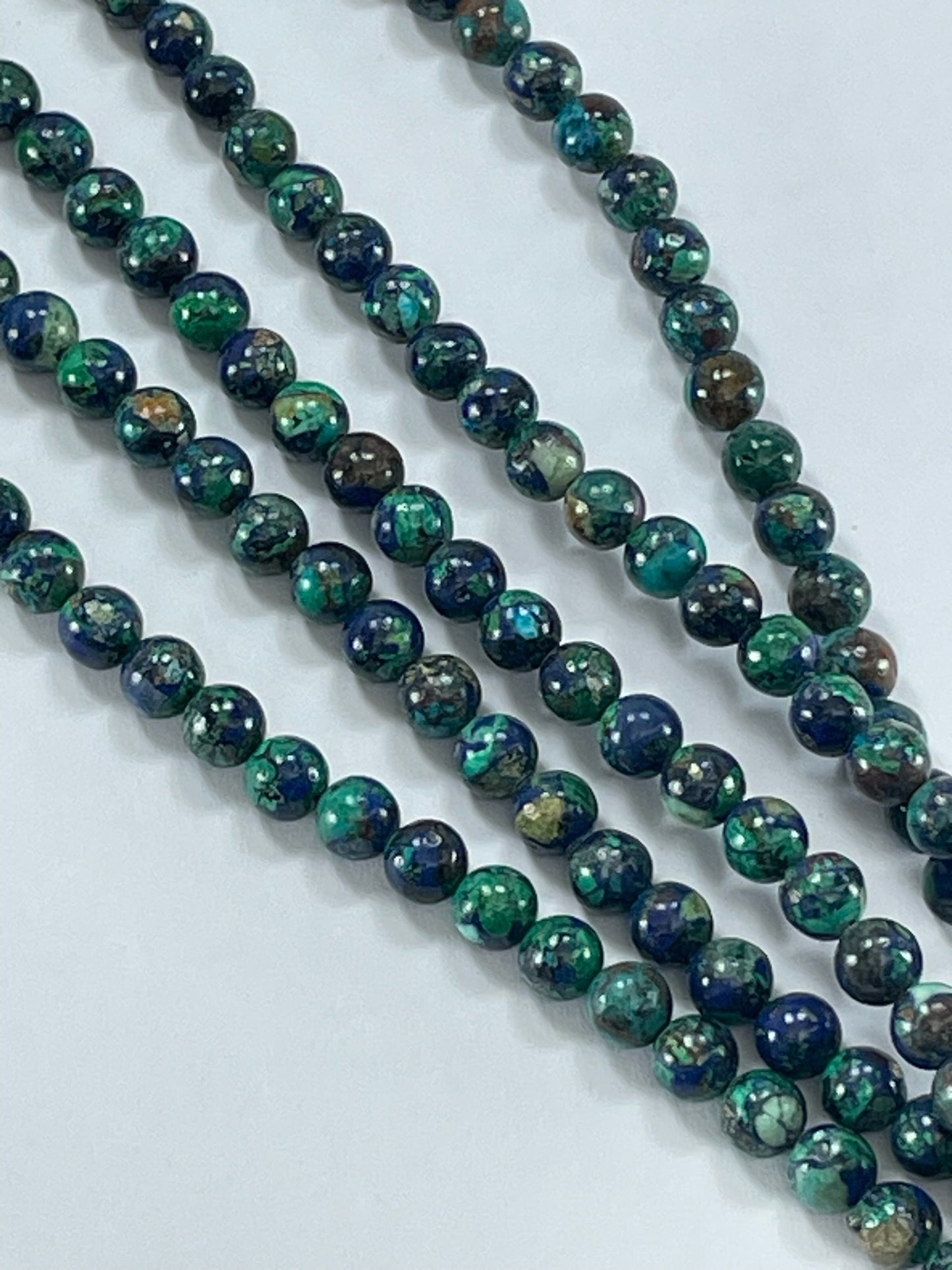 A Grade Azurite 6mm, 16" Strand