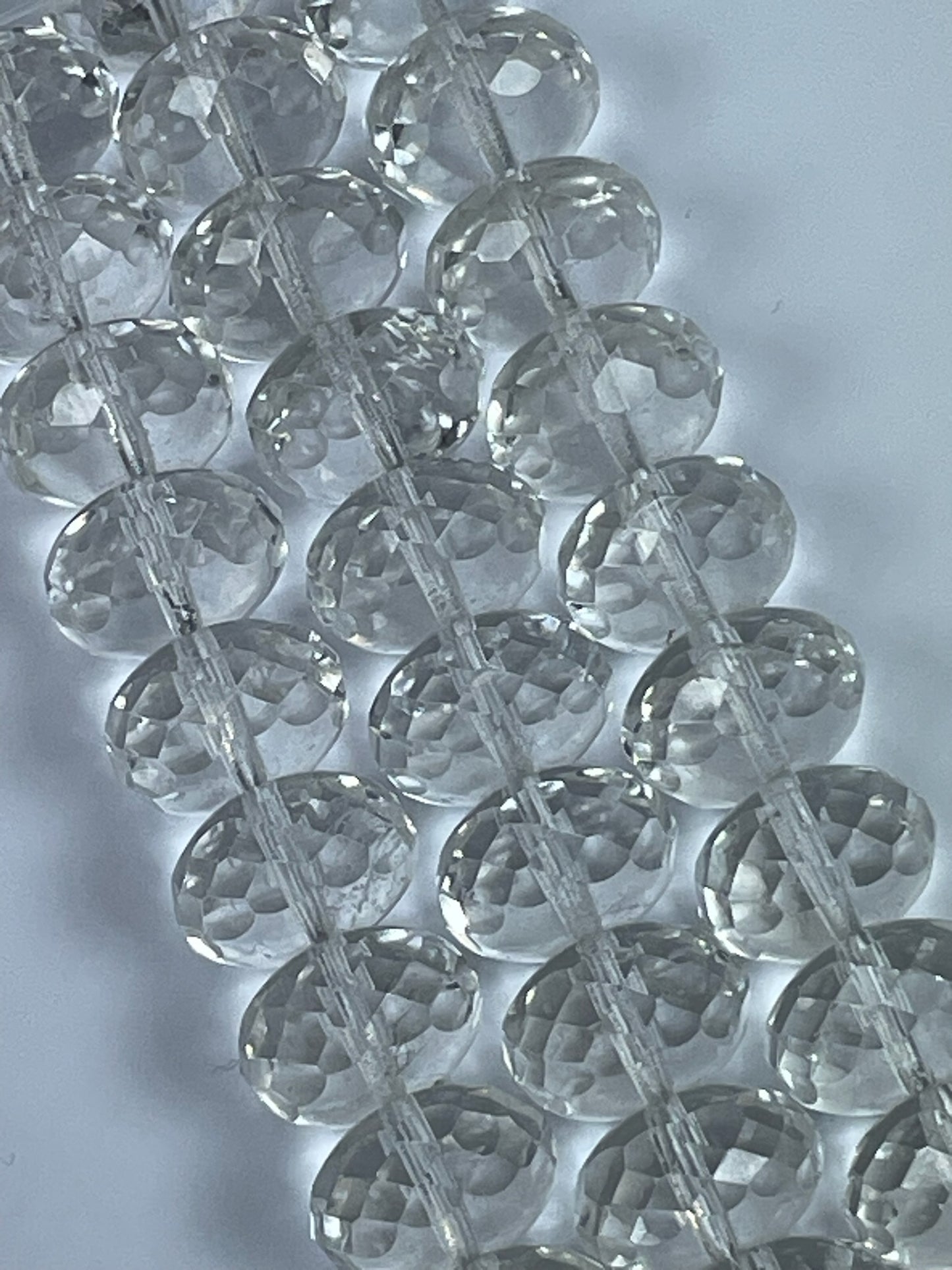 Czech Fac Crystal Rondelle, 11x17mm