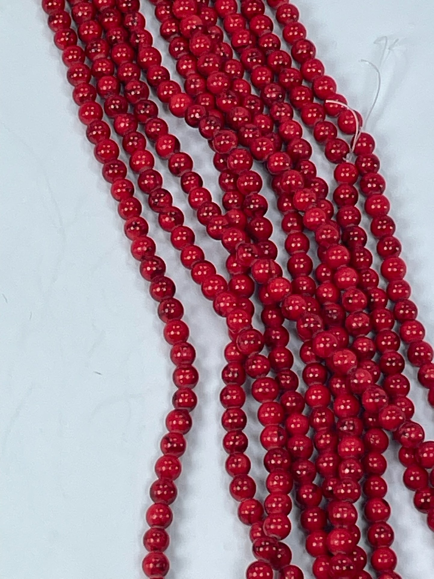 Red Magnesite 4mm, 16" Strand