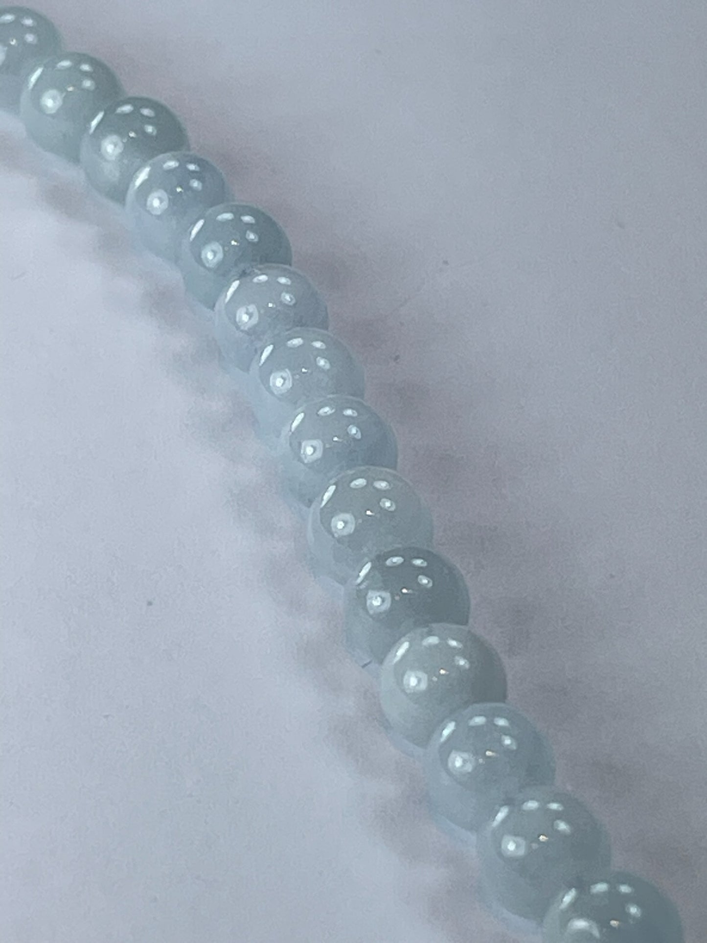 A Grade Aquamarine, 6mm, 16" Strand