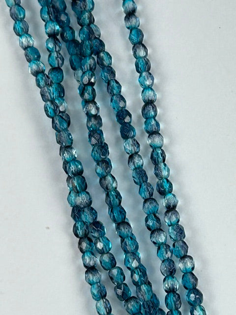 Czech FP 2-Tone Dk Aqua 4mm