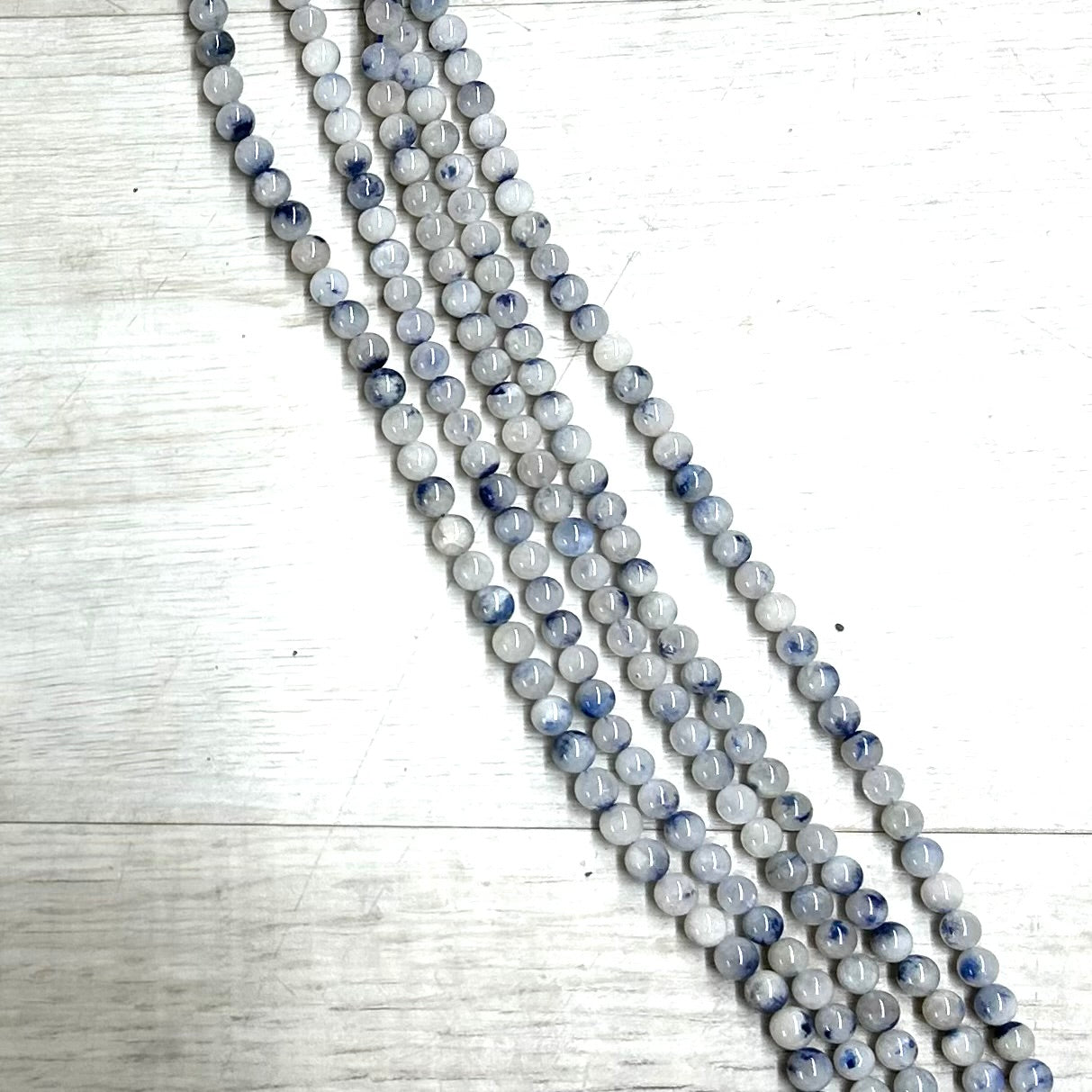 Dumortierite in Quartz 8mm, 16" Strand