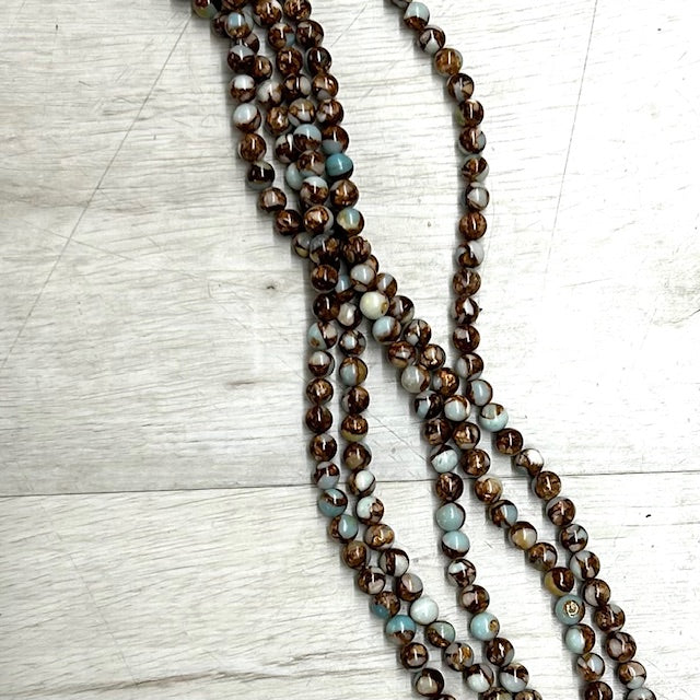 Copper Amazonite, 8mm, 16" Strand