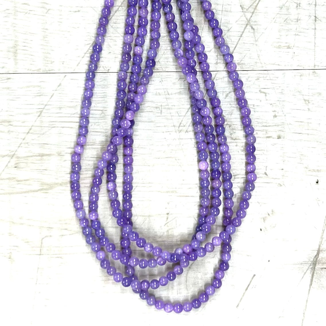 Mashan Jade - Lavender 4mm, 16" Strand