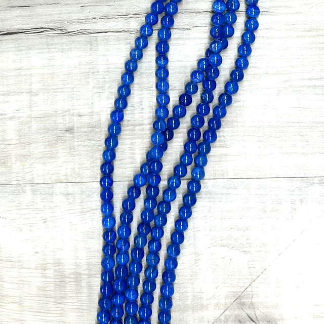 Mashan Jade - Cobalt Blue 8mm, 16" Strand