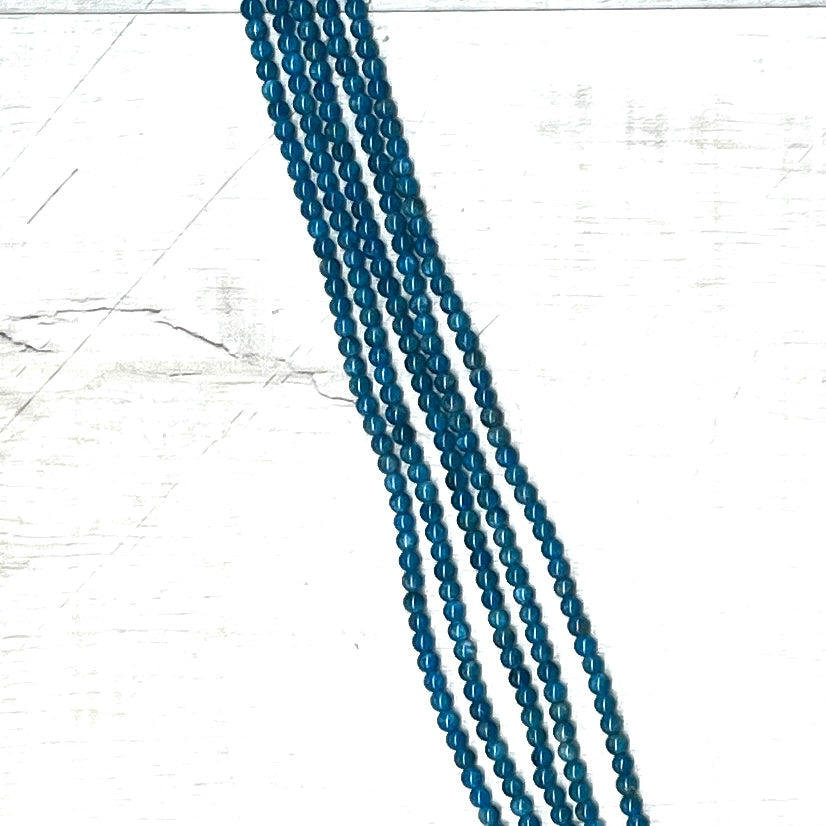 Blue Apatite 4mm, 16" Strand