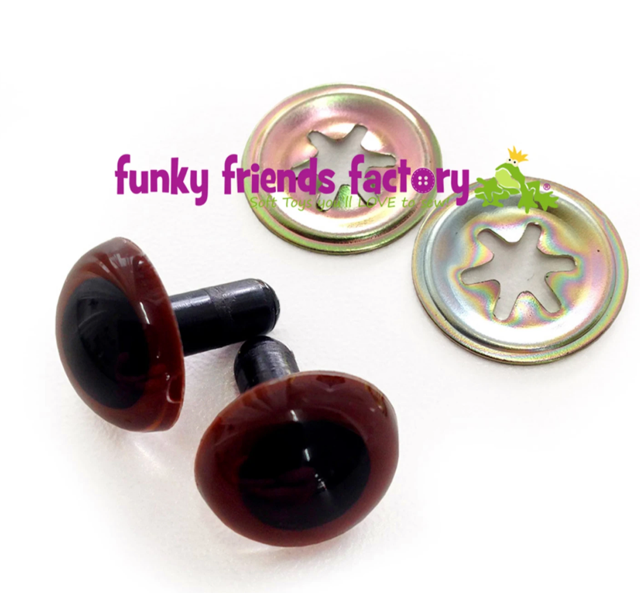 Dark Brown Safety Eyes, 15mm