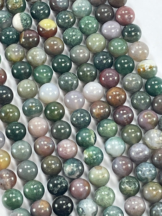 Fancy Jasper 8mm, 16" Strand