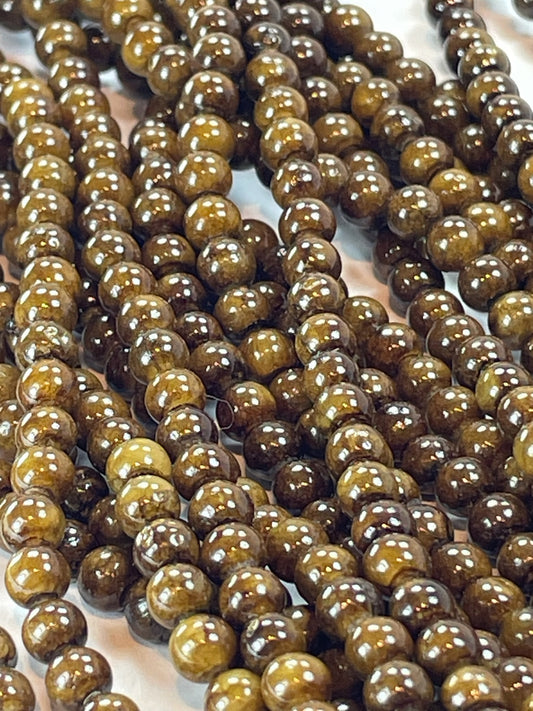 Mashan Jade - Coffee, 4mm, 16" Strand