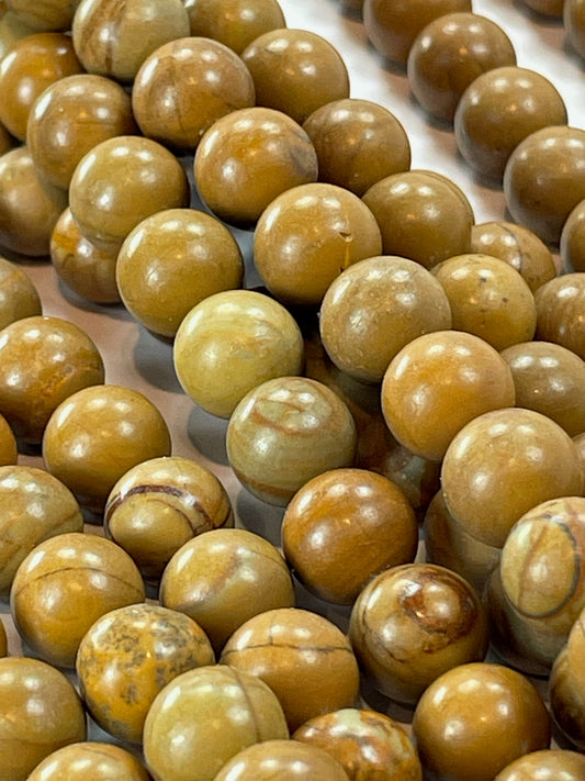 Wood Jasper 8mm, 16" Strand