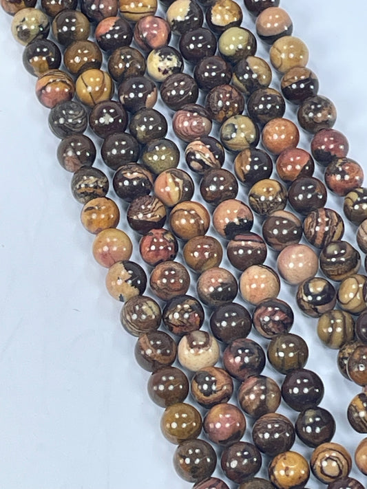 Outback Jasper, 8mm 16" Strand