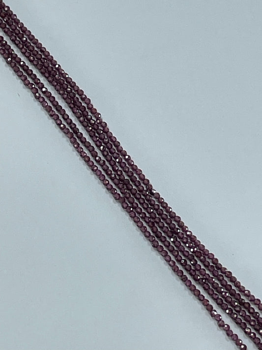 Garnet Faceted 2mm, 16" Strand