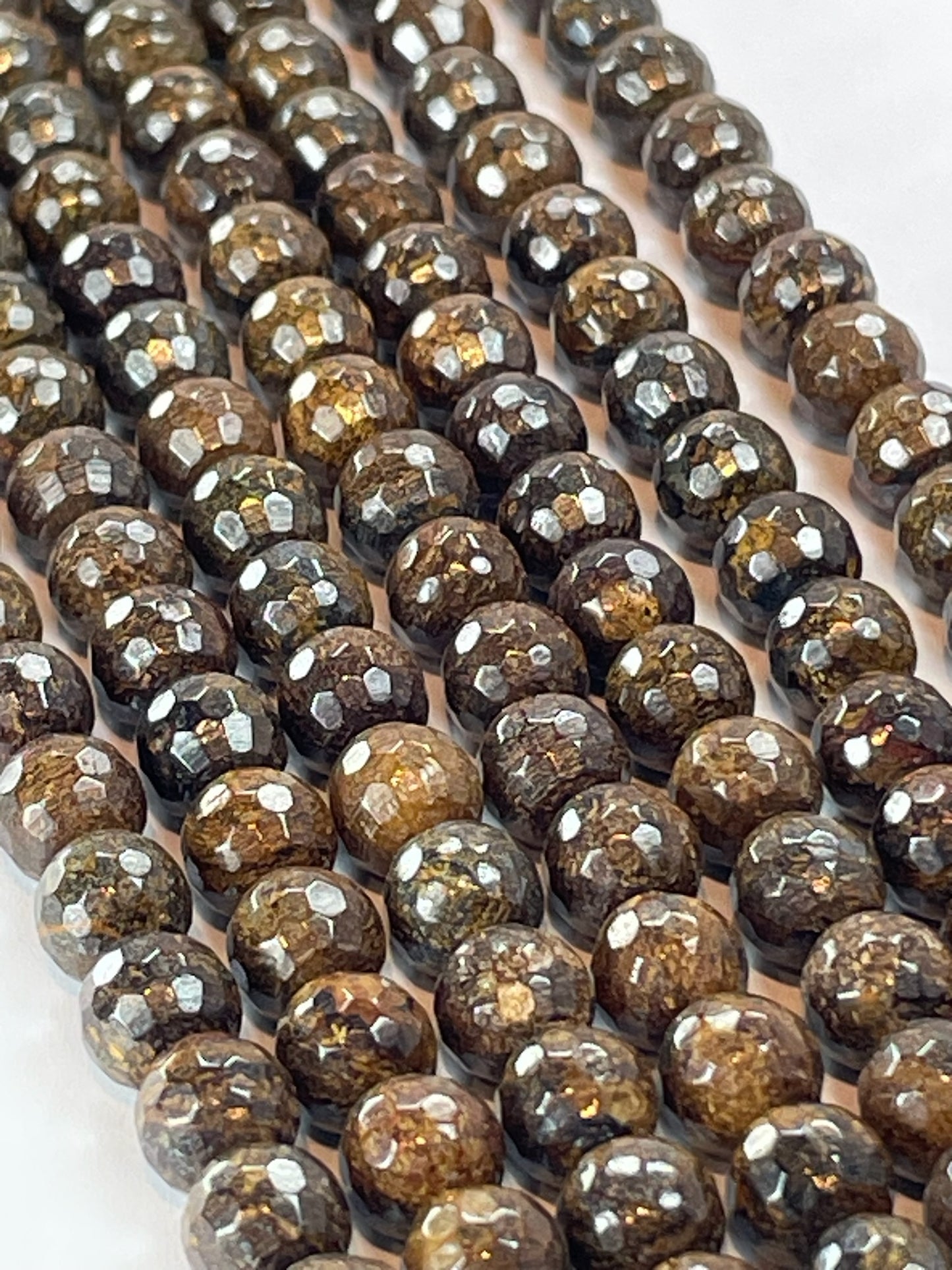 Bronzite Faceted, 6mm, 16" Strand