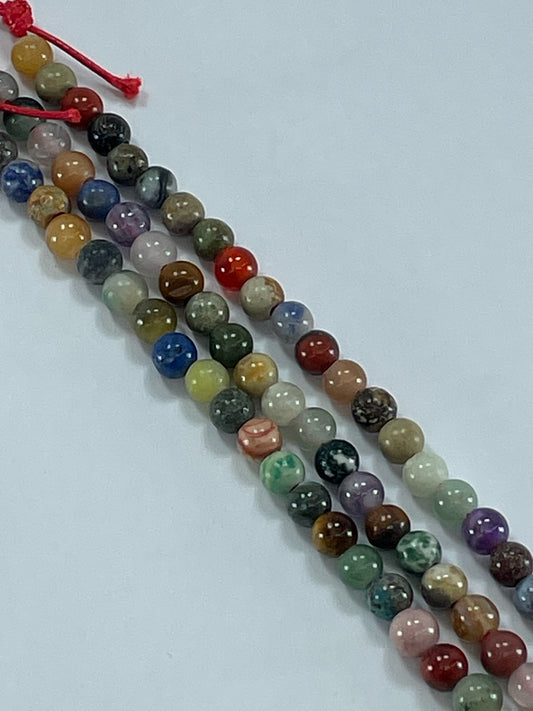 LH Mixed Stone, 6mm, 8" Strand