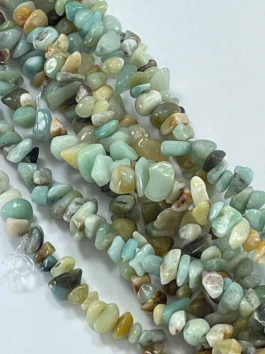 Amazonite Chip Beads, 5-8mm, 32" Strand