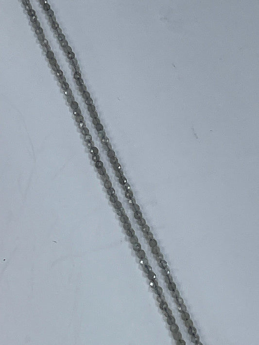 Labradorite Faceted 2mm, 16" Strand