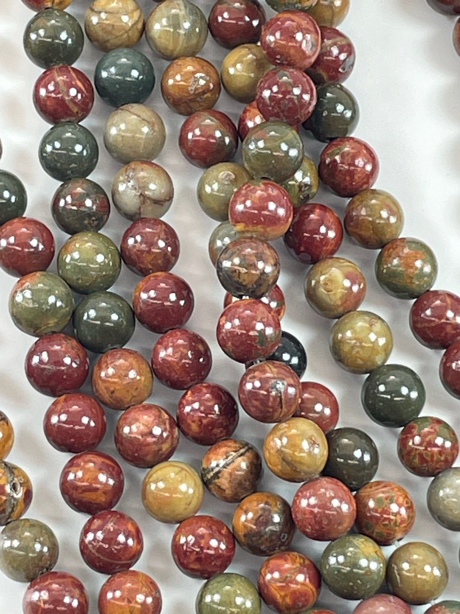 Red Picasso Jasper 8mm, 16