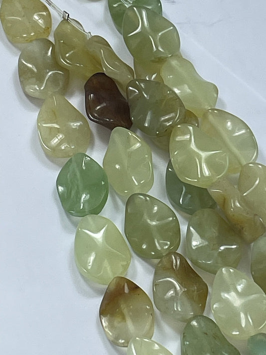 Colorful Jade Wave Pears, 15x20mm, 16" Strand