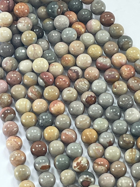 Cream Jasper, 8mm, 16" Strand