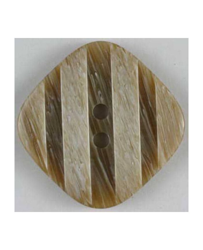 Square Polyester Button w/Grooves 23mm