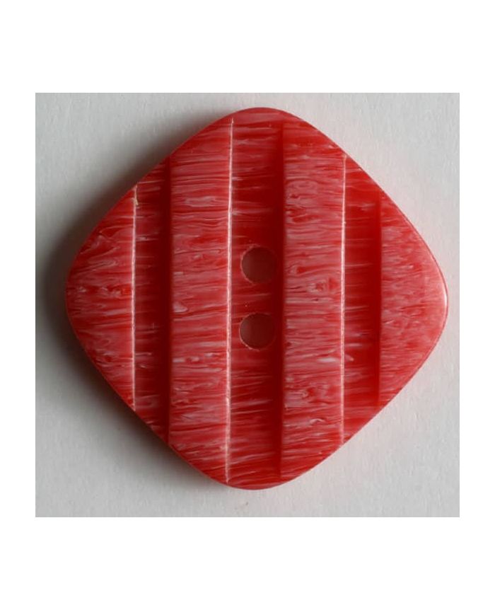 Square Polyester Button w/Grooves 23mm
