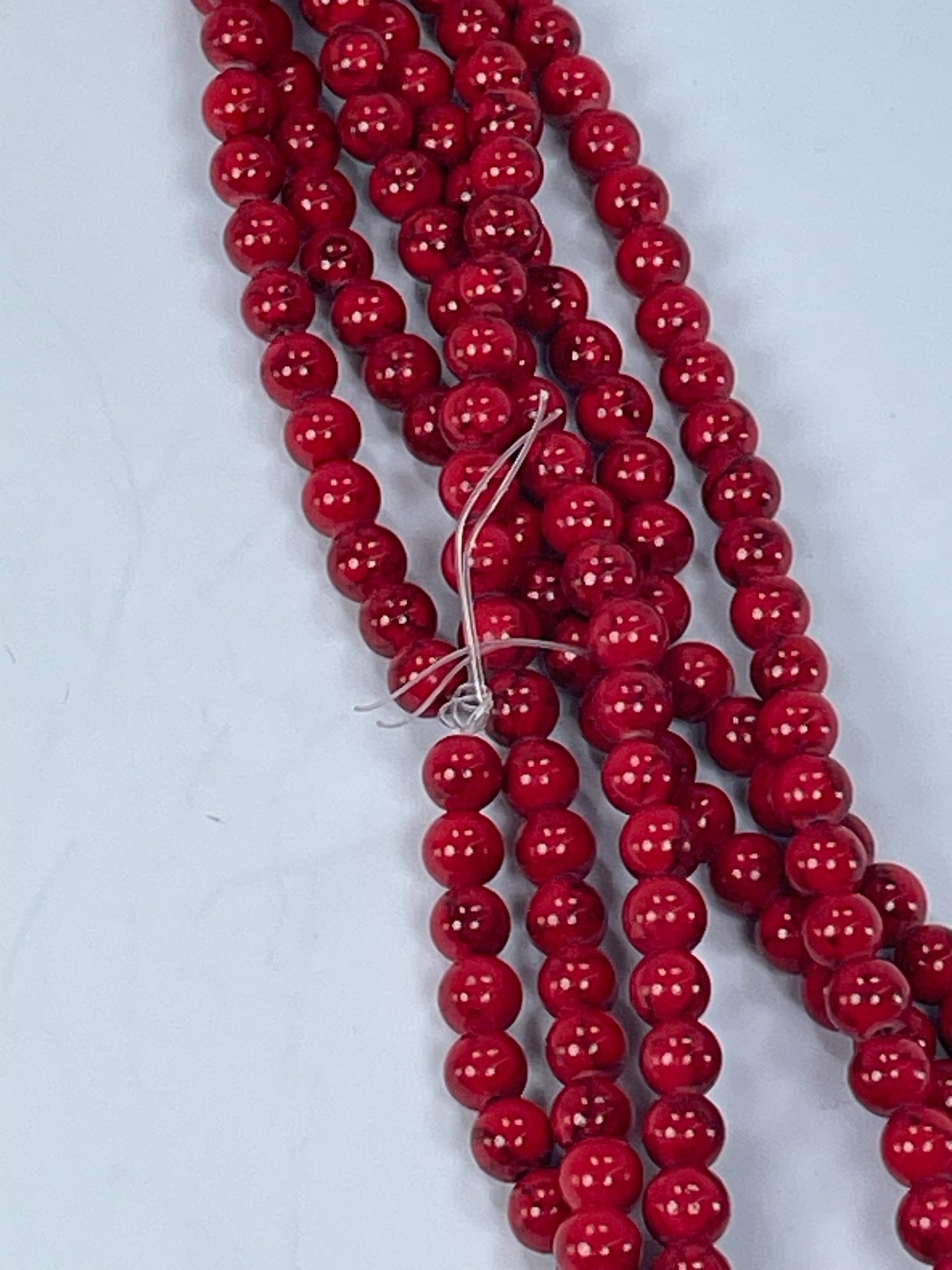 Red Mag ' Turq ' 6mm, 16" Strand
