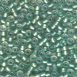 Pearlized Crystal/Mint, 6-3806, 6/0