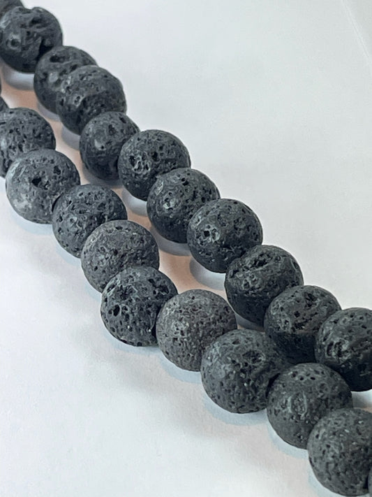 LH Black Lava, 8mm, 8" Strand