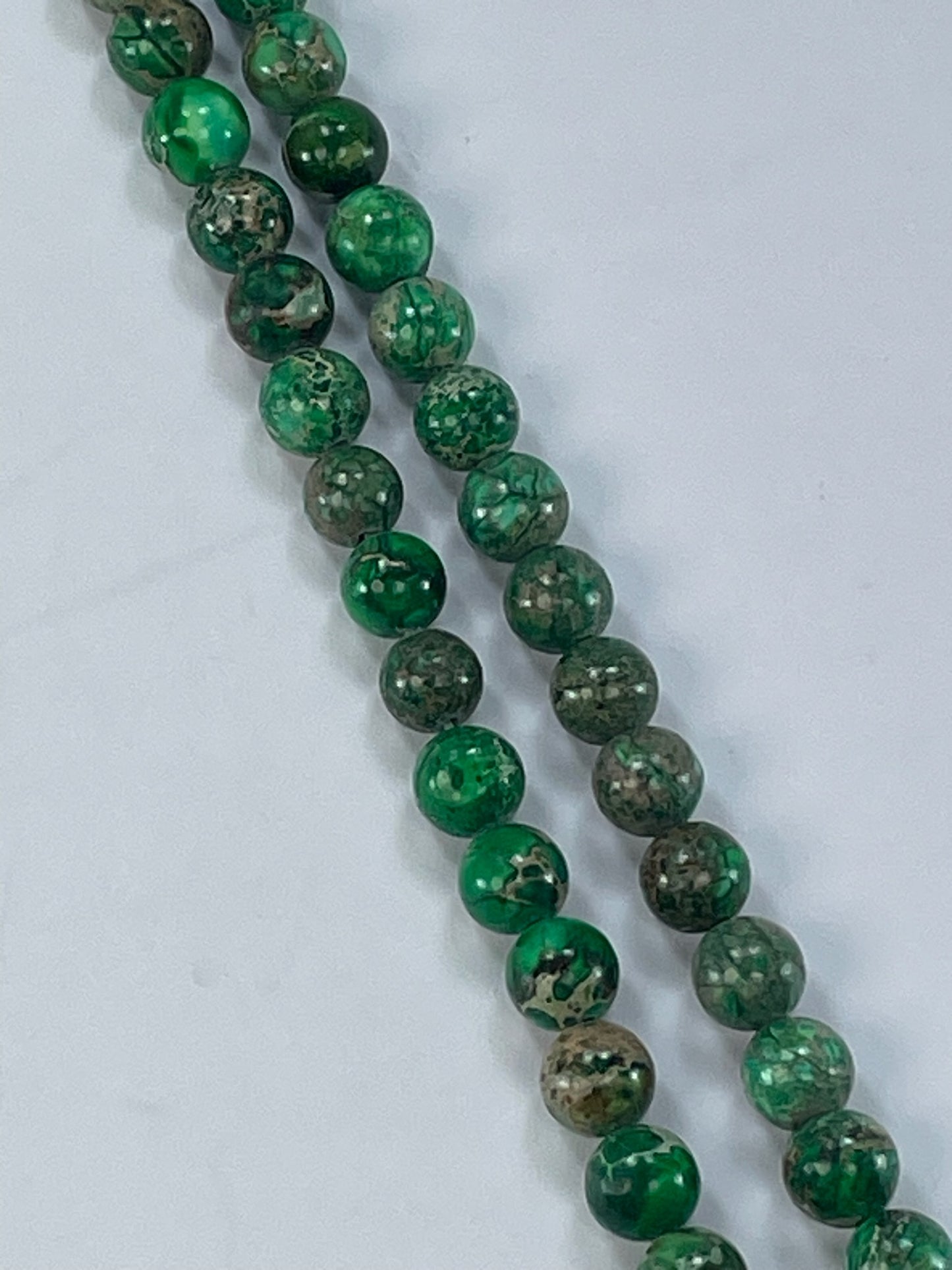 Green Impression Jasper 8mm, 16" Strand