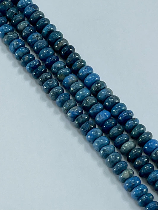 LH Denim Lapis Rond, 8mm, 8" Strand
