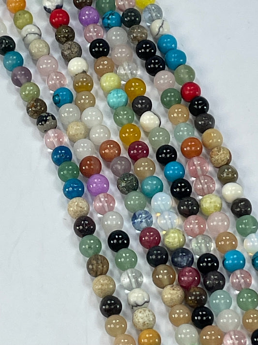 Mixed Gemstone 6mm, 16" Strand