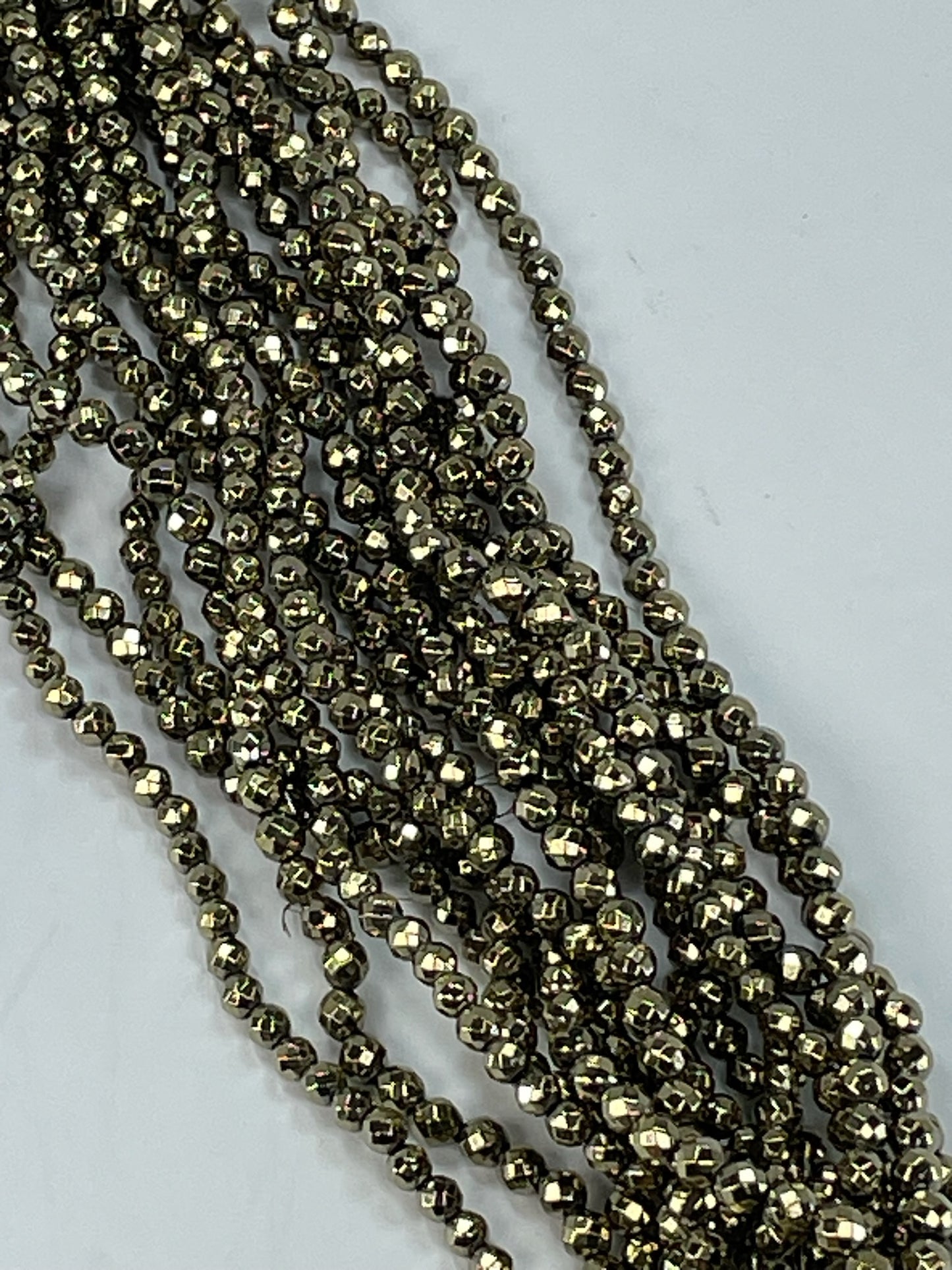 Hematite Faceted 3mm,16" Strand