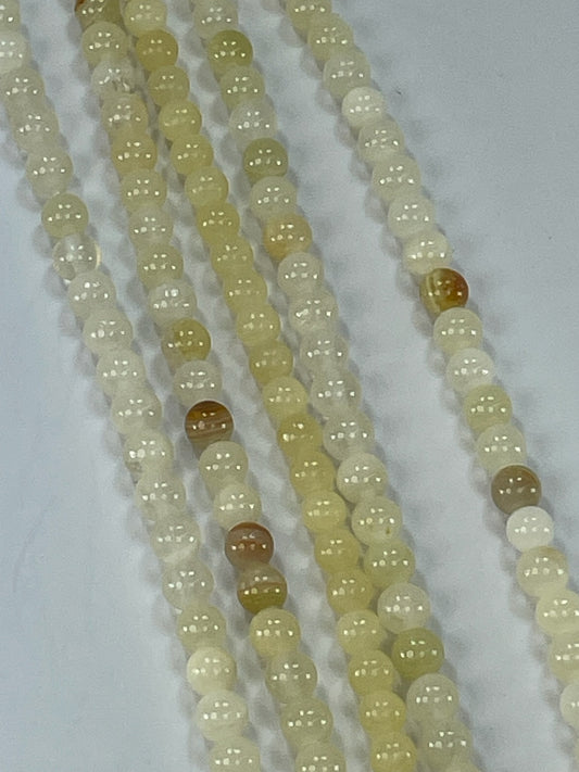 Mashan Jade Round - Light Jade, 6mm, 16" Strand