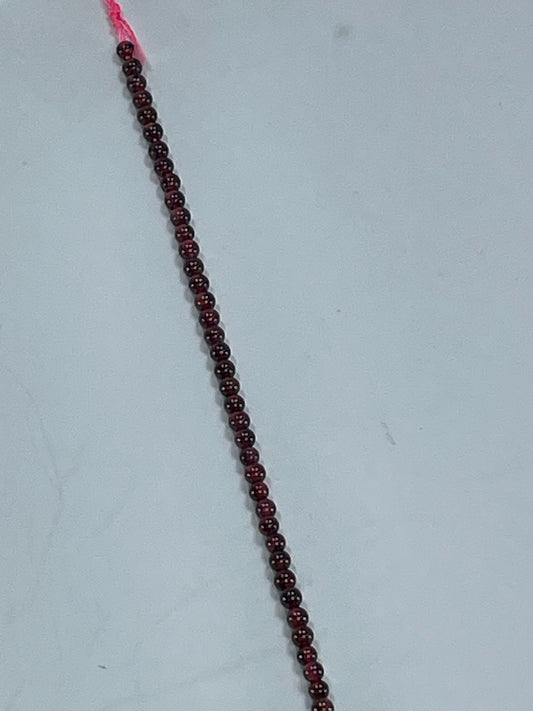 Garnet 3mm, 16" Strand