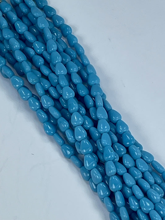 Center Drop - Turquoise Blue 6mm