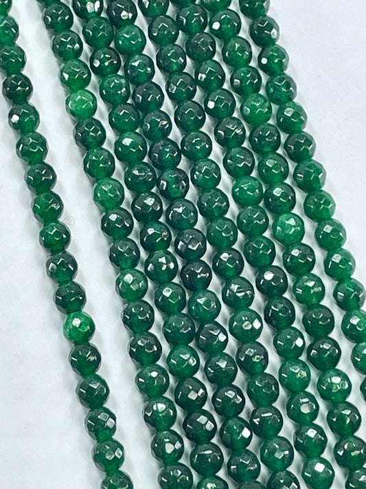 Dyed Fac Jade Green, 6mm, 16" Strand