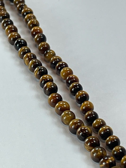 Tiger Eye, 4mm, 8" Strand