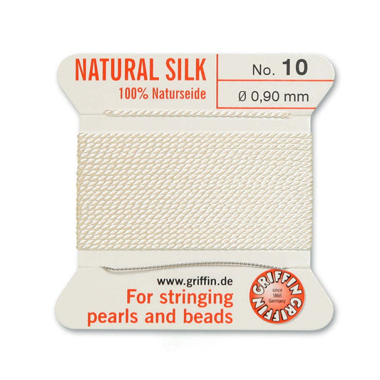 Silk Cord w/ Needle - 10 White