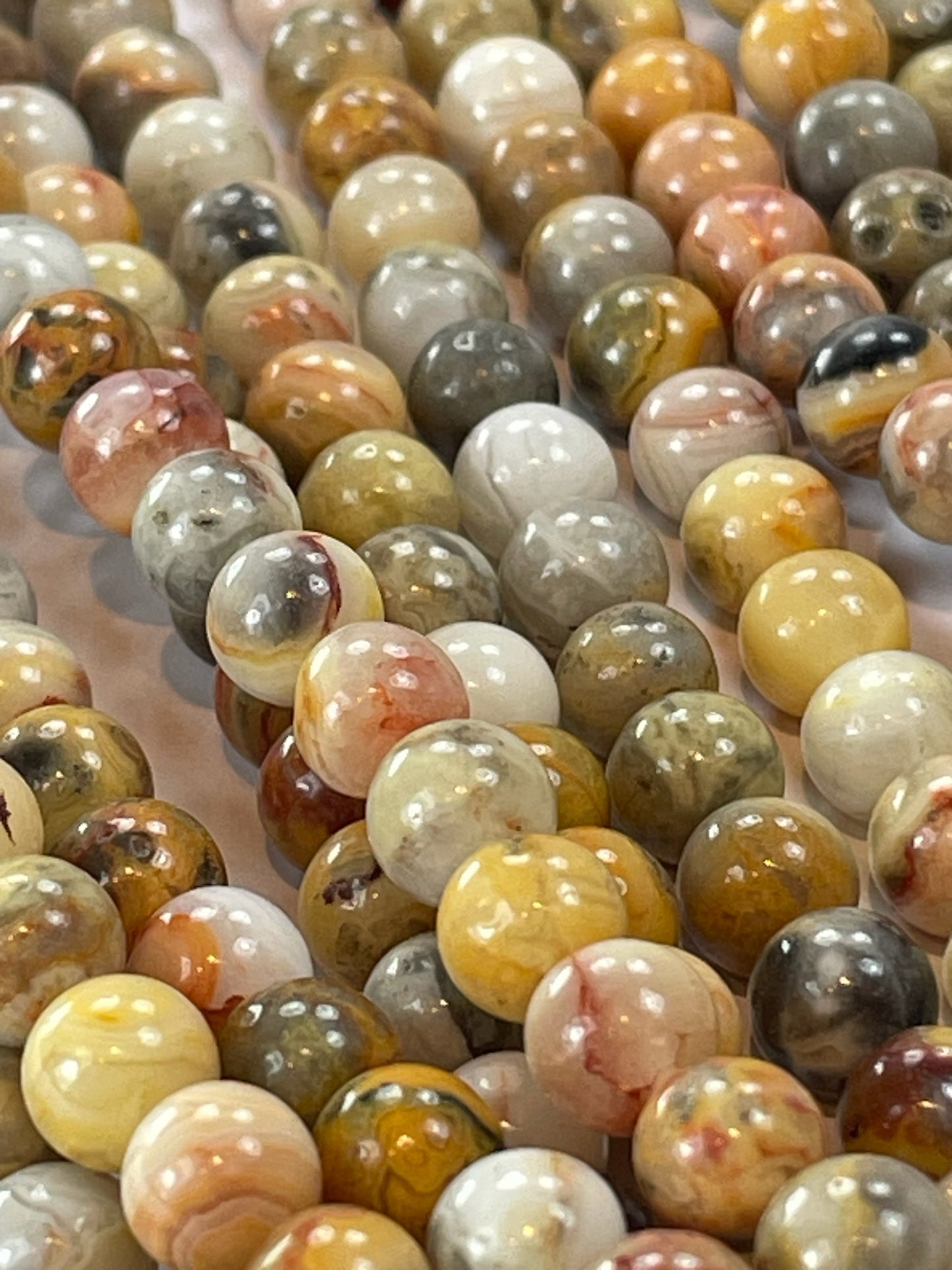 Crazy Lace Agate, 6mm, 16" Strand