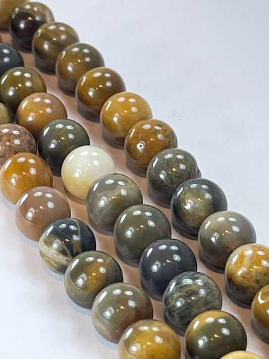 Petrified Wood, 8mm, 16" Strand