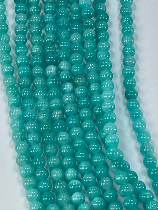 Mashan Jade Sea Blue, 6mm, 16" Strand