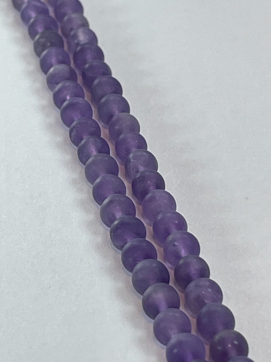 Amethyst Matte, 4mm, 16" Strand