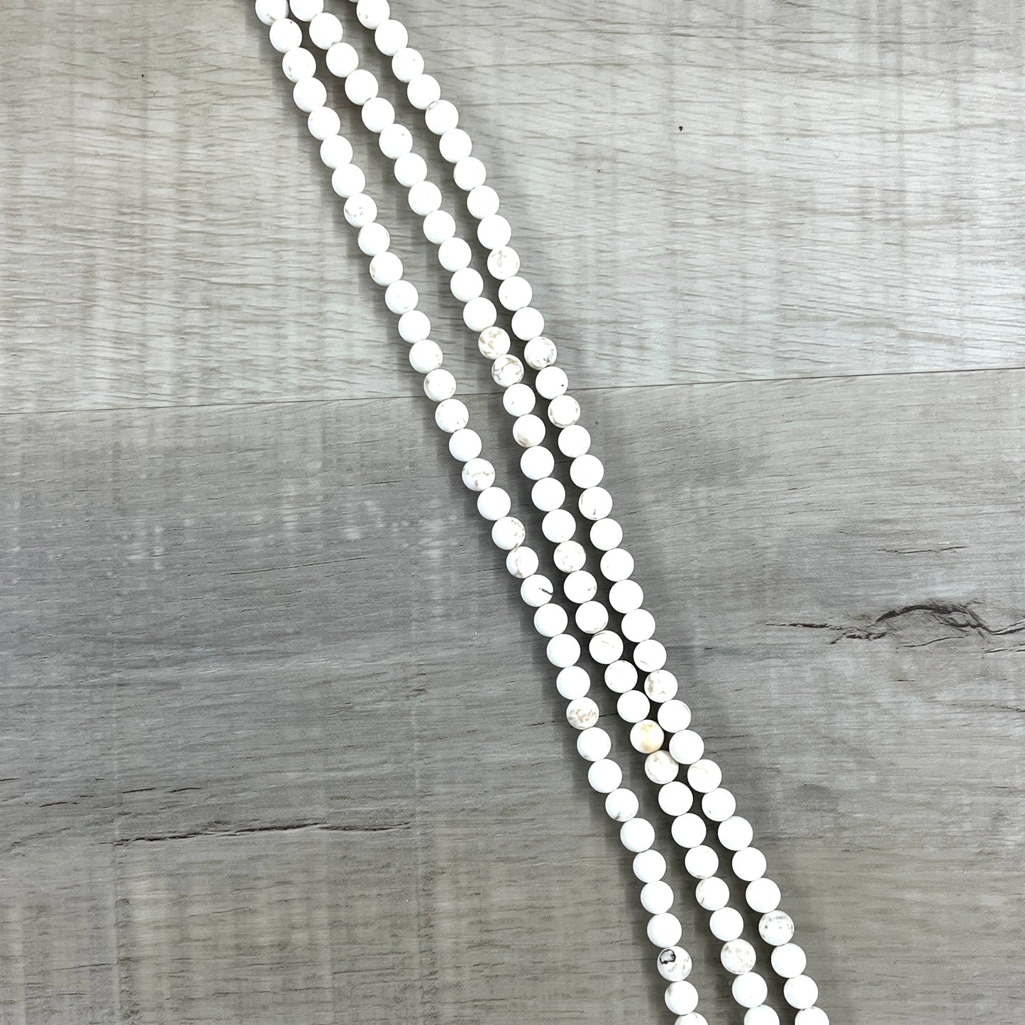 White ' Turquoise ' 8mm, 16" Strand