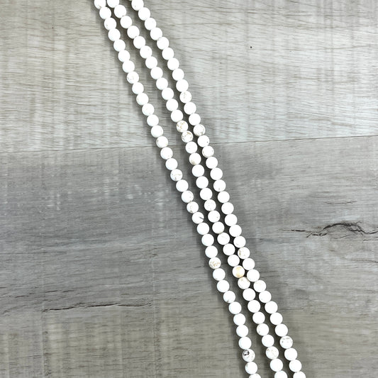 White ' Turquoise ' 8mm, 16" Strand
