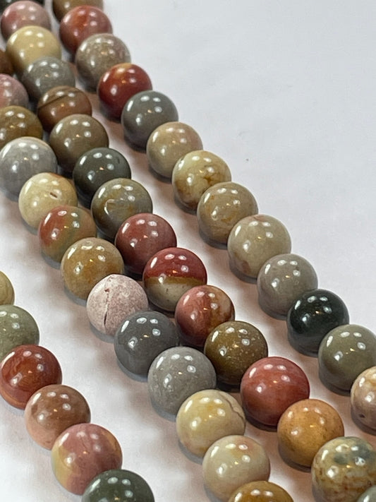 American Picture Jasper, 6mm, 16" Strand
