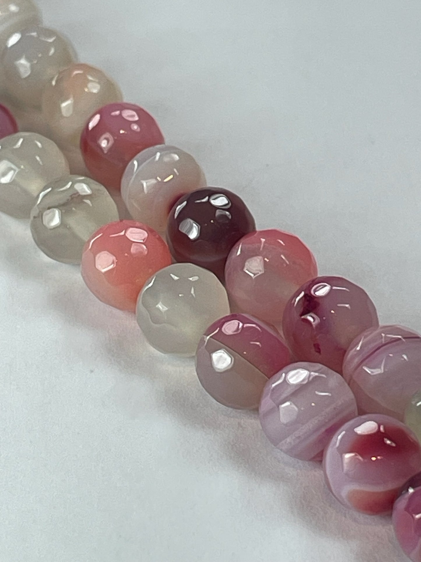 Purple Agate Faceted, 8mm, 16" Strand