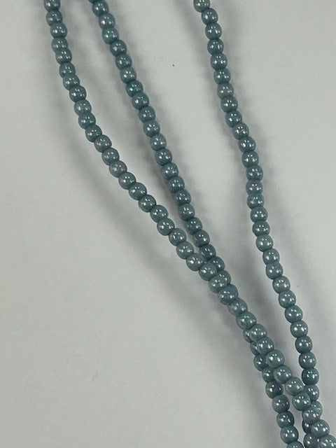 Czech White Baby Blue Luster 3mm