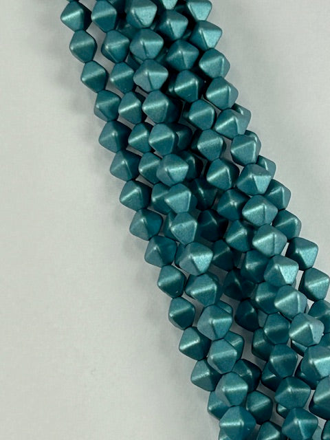 Czech Pressed Bicones - WM Aqua 6mm