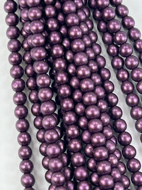 Czech Rnd - Pastel Bordeaux 6mm